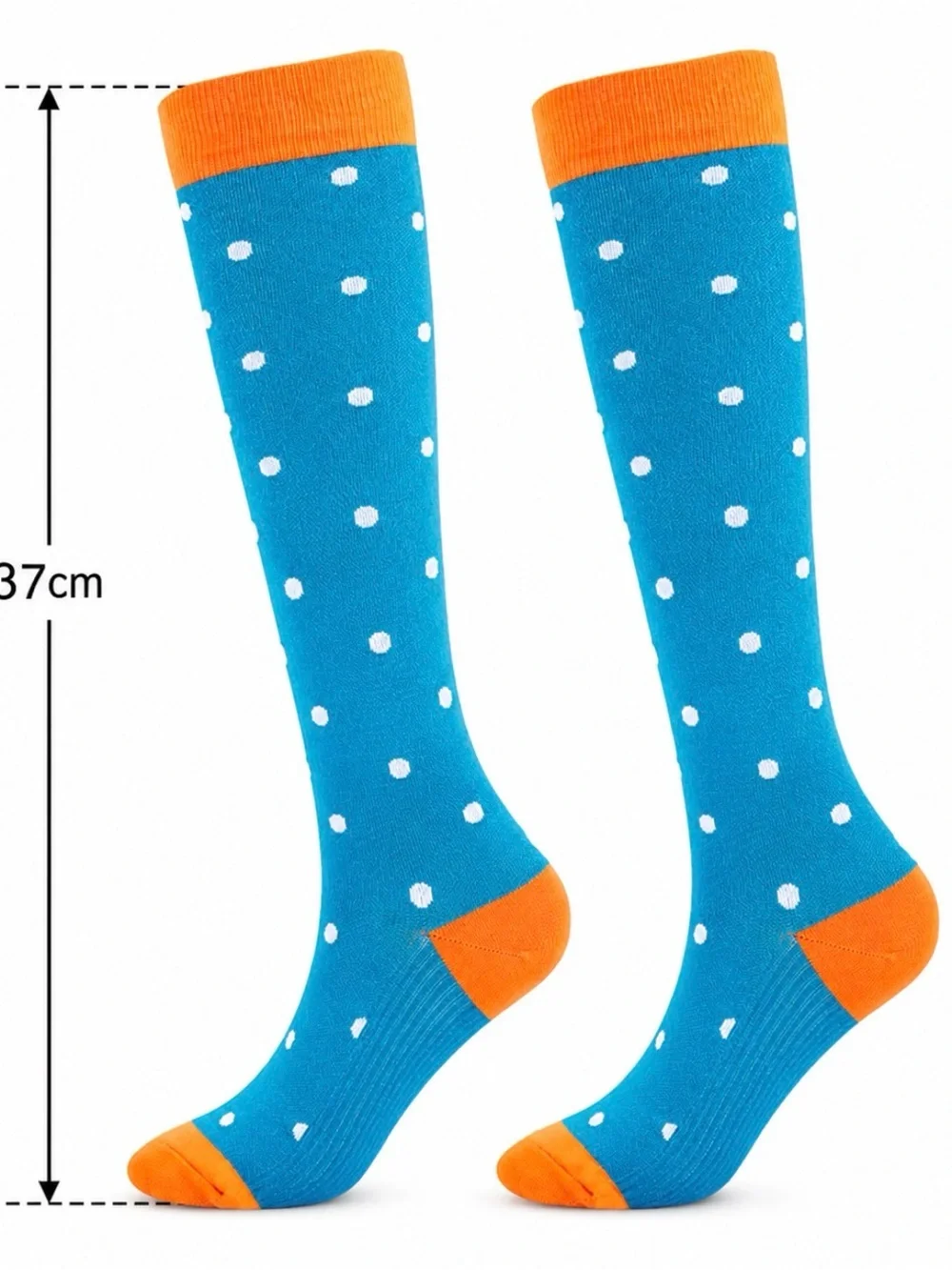 2 Pair Compression Socks Bundle S/M Polka Dot & Puppy Dog Knee High Graduated Su